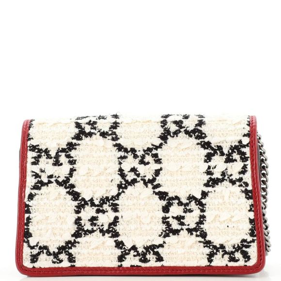 Gucci Dionysus Bag GG Tweed Super Mini White - Picture 3 of 6